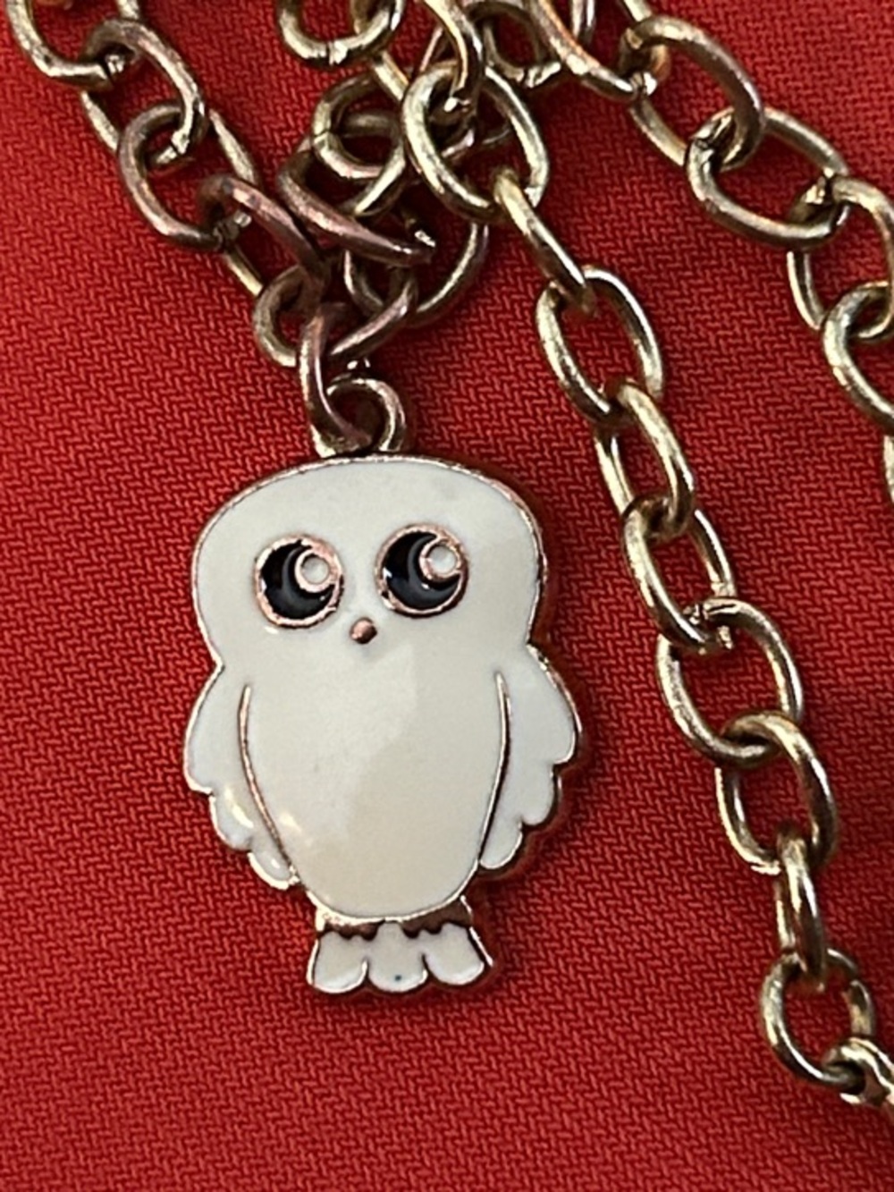 White Owl Charm Chain Bracelet - Picture 3 of 3